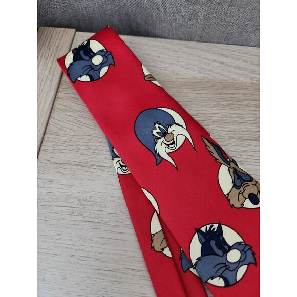 Looney Tunes Necktie Tie Cartoon Silk Daffy Road Runner Yosemite Sam Silvester - Picture 4 of 7